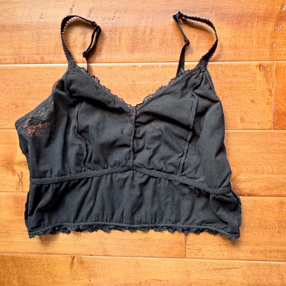 Torrid Unlined Lace Bralette Sz 2 black Semi-Sheer - Picture 5 of 12
